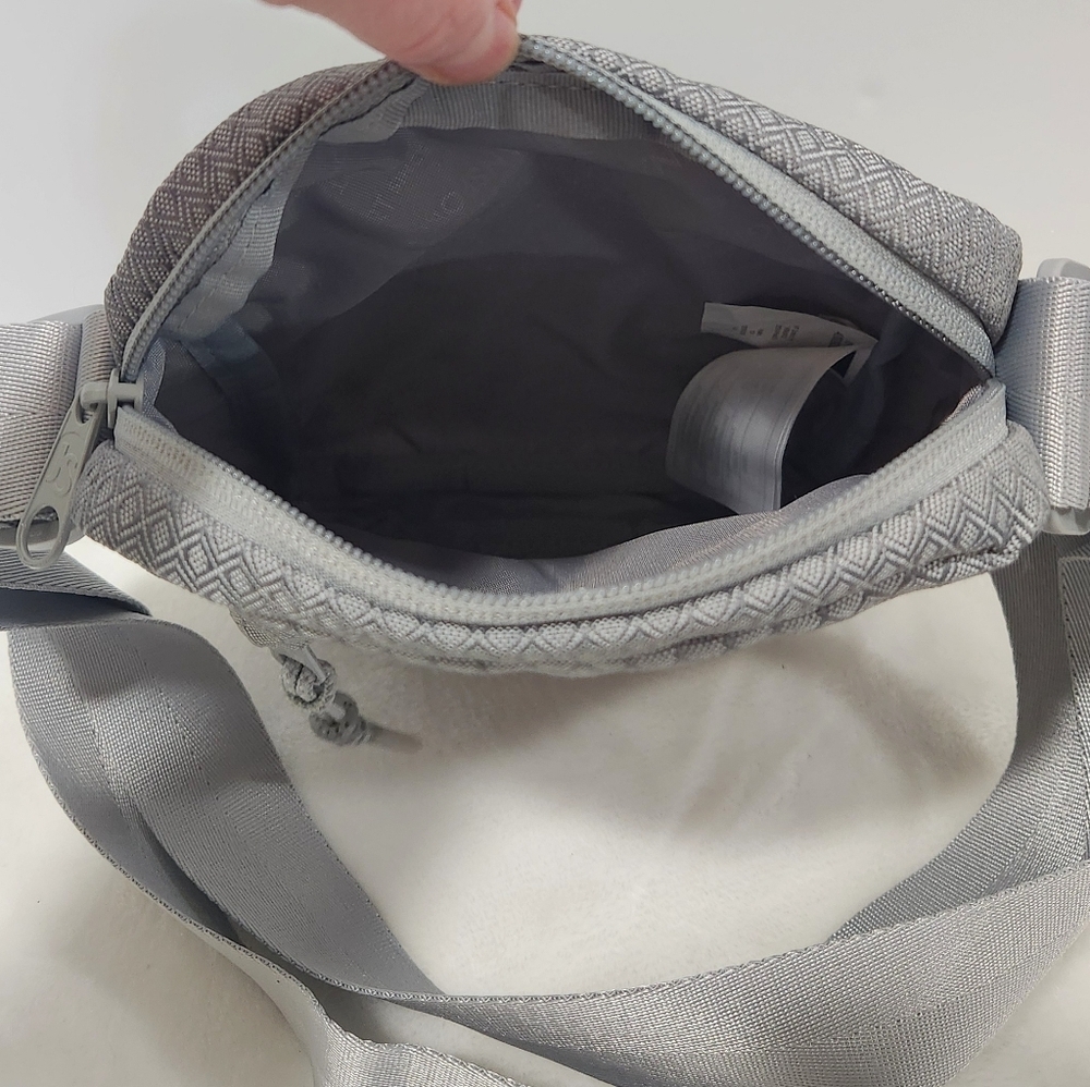 Jansport Ascent Weekender Suede Gray Shadow Geometric Crossbody Shoulder Bag - Picture 11 of 13